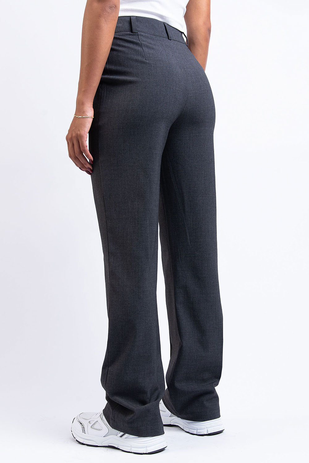 Nova 02High Straight Suit Pants - Dark Grey