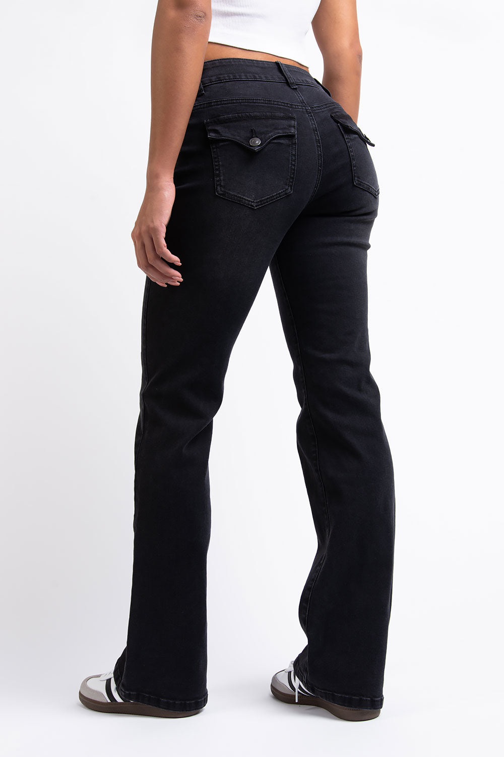 Claire 01Low Bootcut Jeans - Black
