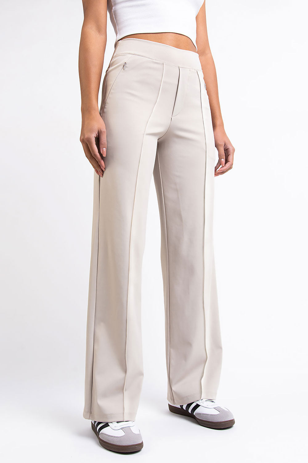 Holly 02High ActiveFlex Straight Pants - Beige
