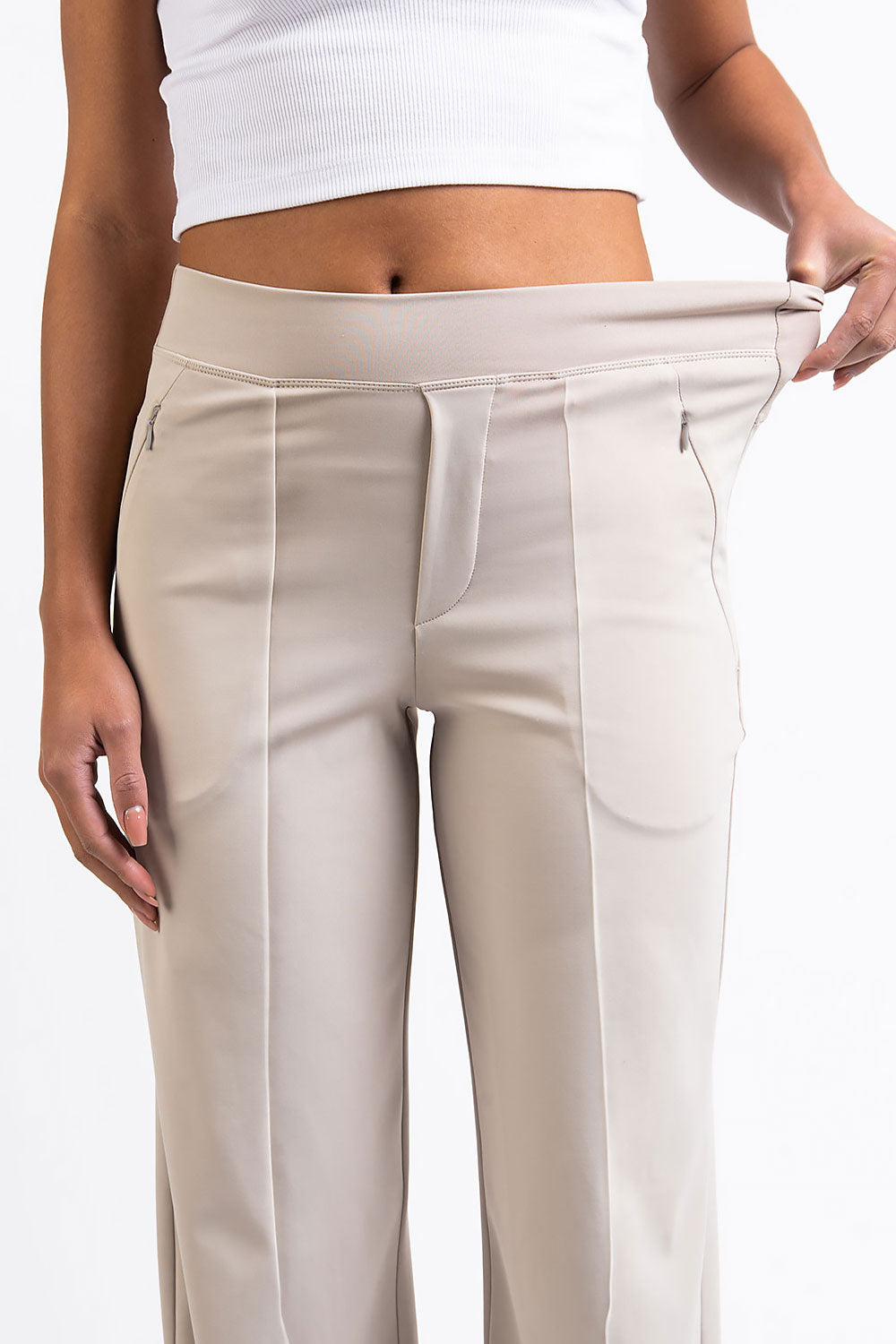 Holly 02High ActiveFlex Straight Pants - Beige