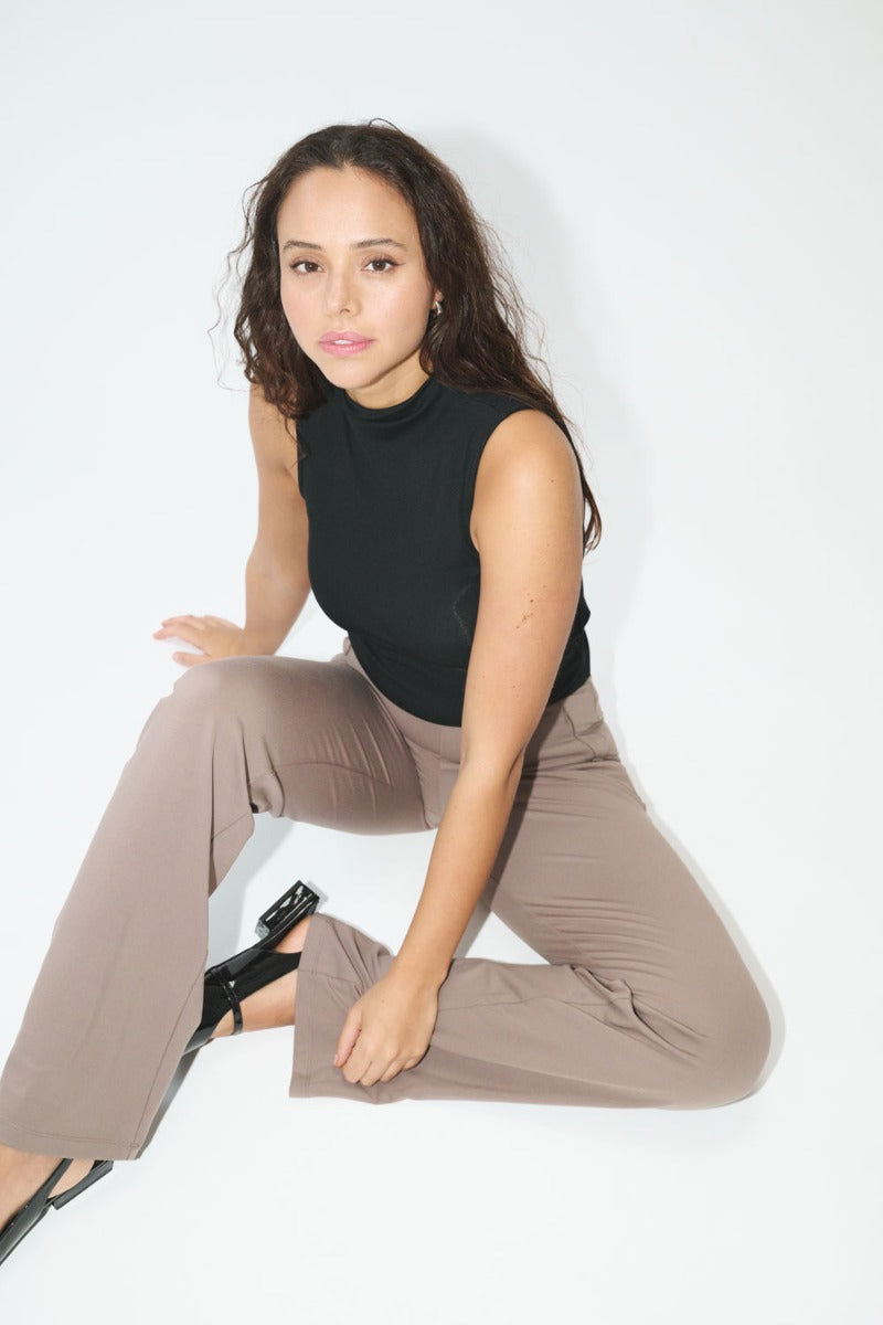 Holly 01High ActiveFlex Straight Pants - Taupe