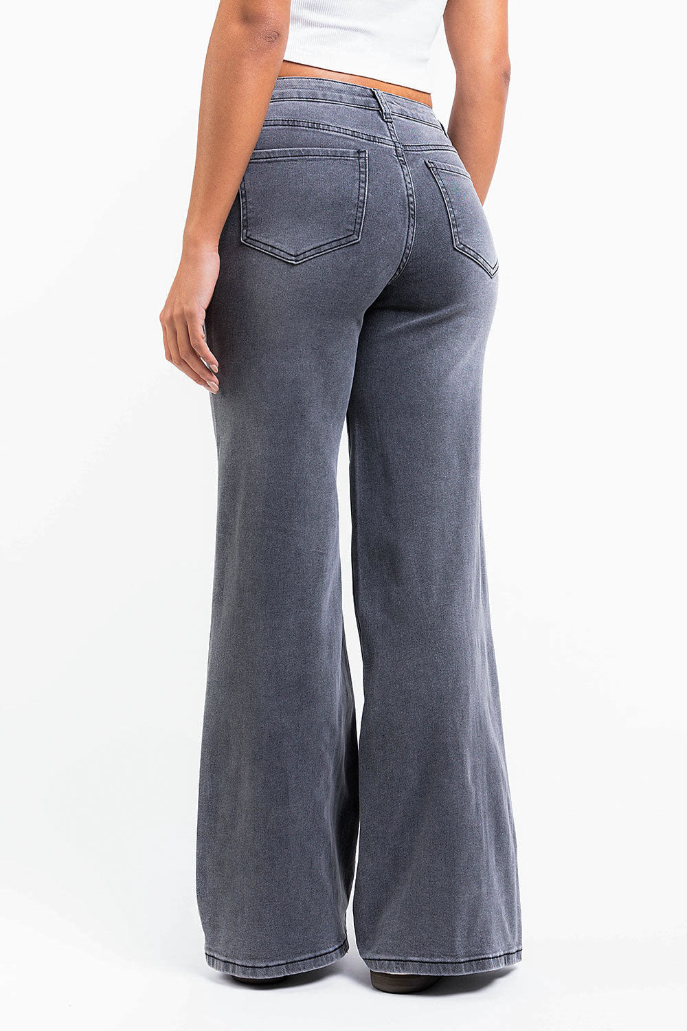 Taylor 03Low Wide Jeans - Washed Black