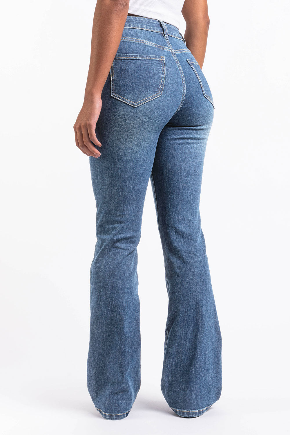 Taylor 02High Bootcut Jeans - Denim Blue