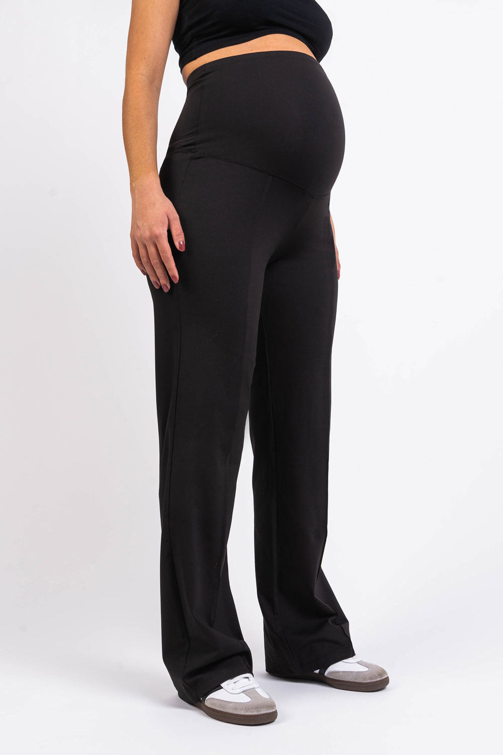 Pixie 02 ActiveFlex Straight Maternity Pants - Black
