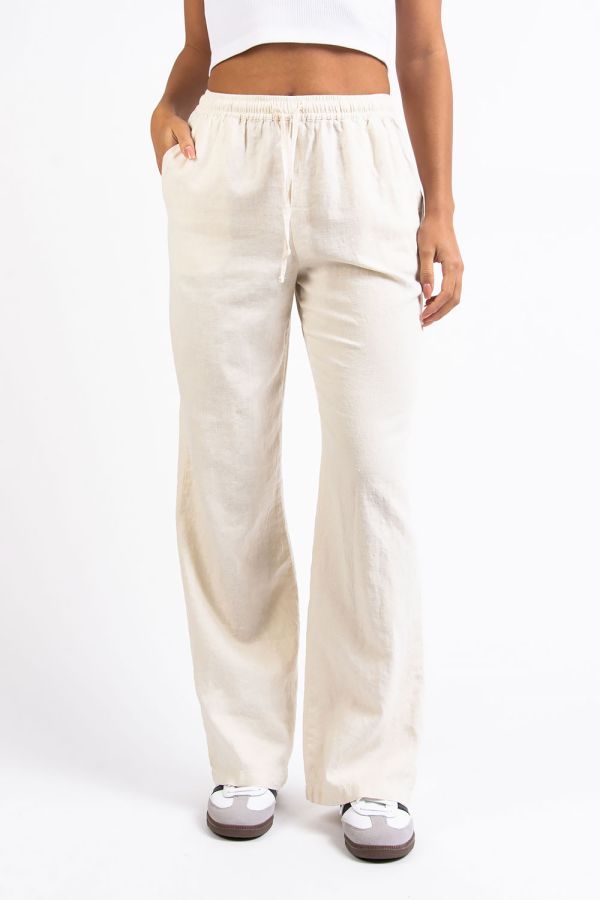 Tanja 02High Straight Leinenhosen