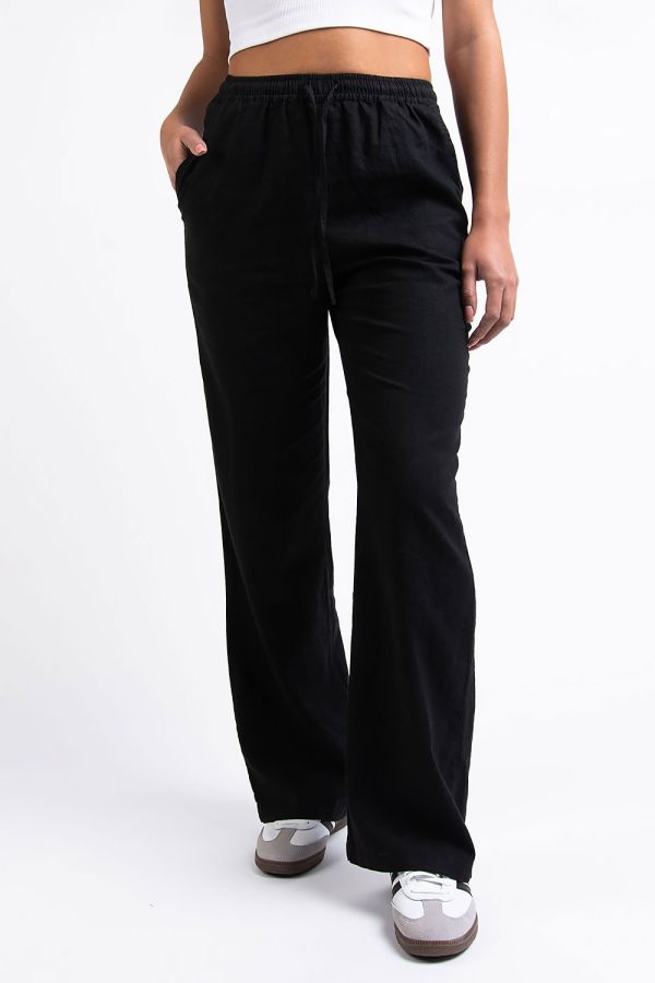 Tanja 02High Straight Leinenhosen