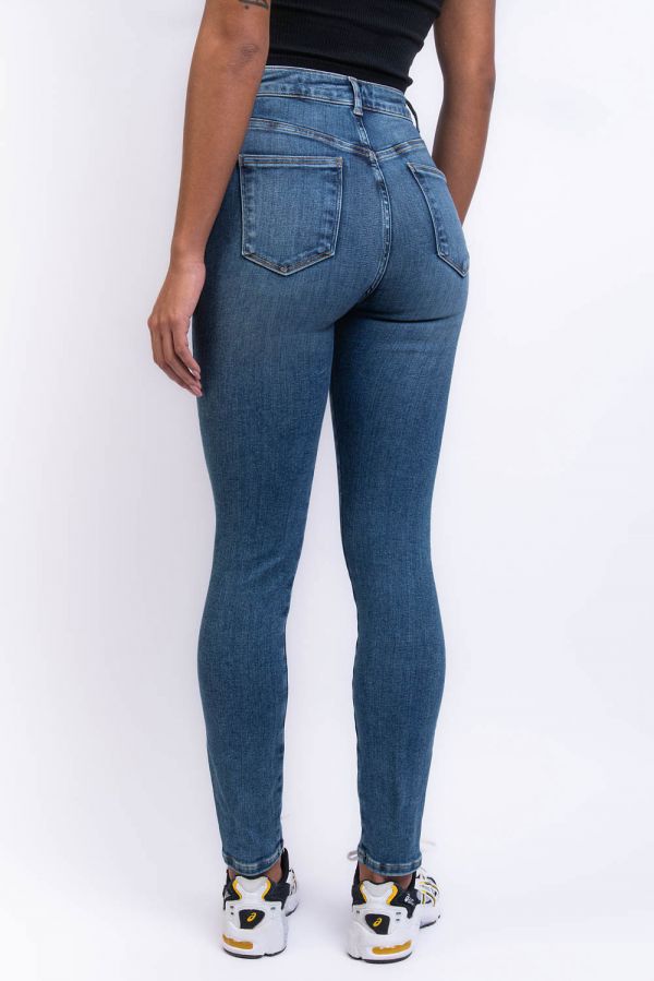 Super-Stretch Skinny-Jeans mit hoher Taille - Skye Blau