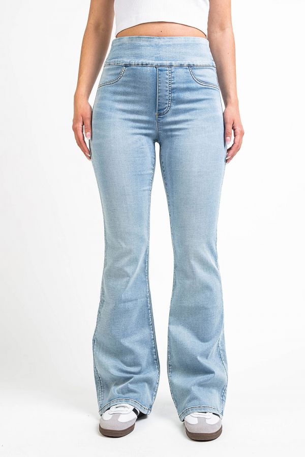Flare-Jeans mit hoher Taille - Megan Bleach Blue