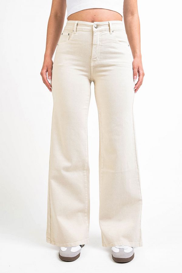 Jeans mit hoher Taille - Disa Beige
